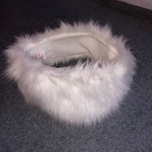 Fur Headband - White